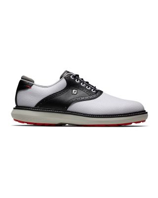 Footjoy Men’s Traditions XW Spikeless Golf Shoes - White/Black