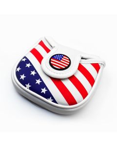 Assorted USA Flag and Stripes Magnetic Closure Mallet Putter Cover